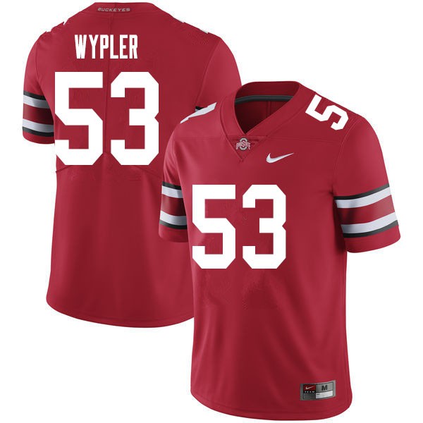 Ohio State Buckeyes #53 Luke Wypler Men Embroidery Jersey Red